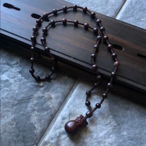 Walnut wood necklace
